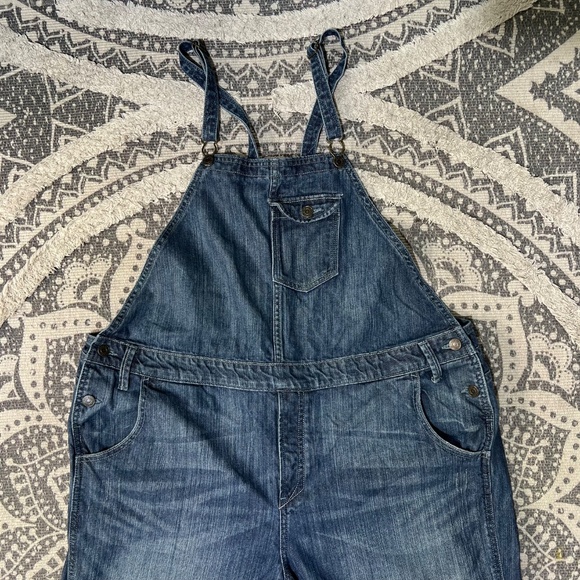 EUC. Vintage [GAP] Cotton Denim Blue Jean Wide Leg 90s Overalls | VNTG · XXL - Picture 3 of 12